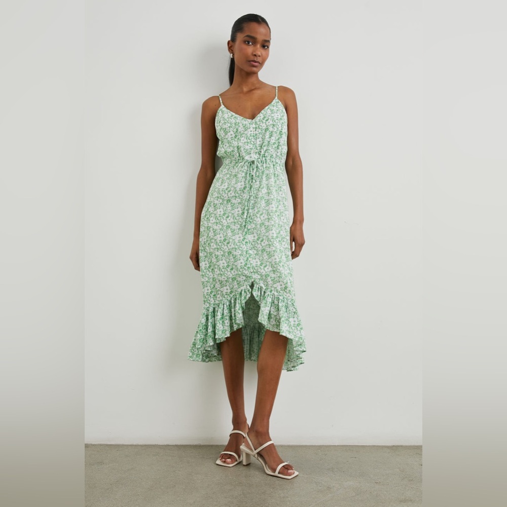 NWT Rails Frida Dress Green Texture Floral Sz M $229